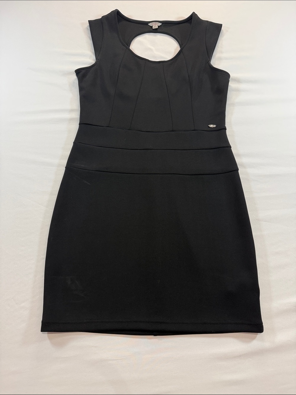 Guess Black Sleeveless Mini Dress with Rear Cutout Size L